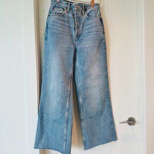 ReDone Ultra High Rise Wide Leg Denim Size 26